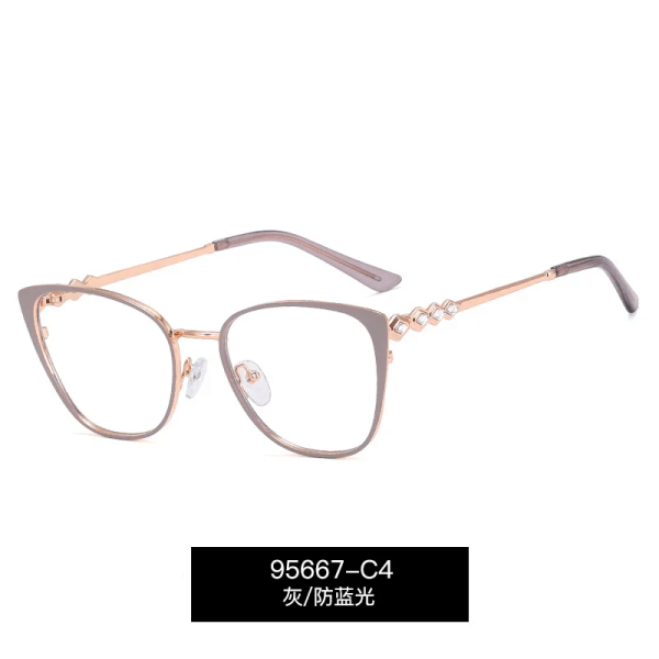 95667 Optical Metal Frame Photochromic Glasses Frames Men Women Glasses Change Color Day Eyewear