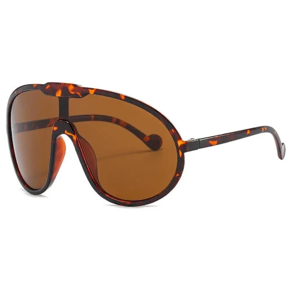 Twooo 365 Vintage Yhden Kappaleen Samppanja Aurinkolasit Naisille Uusi Muoti Ylisuuret Aurinkolasit C3 Black / Silver designer women sunglasses