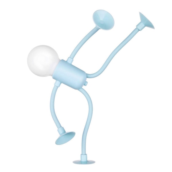 Söt Lätt Pärl-Man Barnlampa - 2024 Utbytbar Form Lätt Pärl-Man, Mini Bordslampa med Sugpropp - WELLNGS Blue