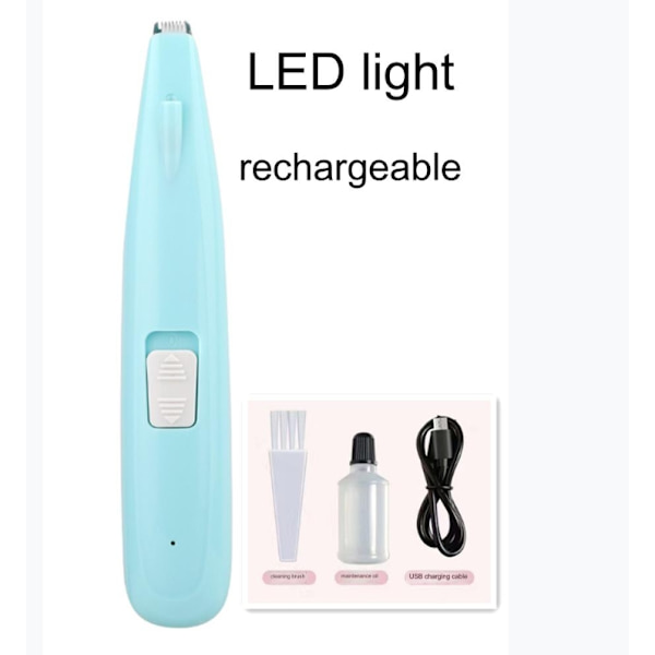 Sähköinen Lemmikkieläinten Trimmeri USB-Lataus Langaton Koiran ja Kissan Karvanleikkuri Koirien ja Kissojen Tassuille Silmille Kasvojen Karvojen Ajamiseen Jaloille HKK Blue color