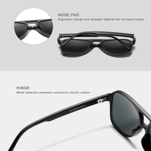 KINGSEVEN Populära Polariserande Solglasögon för Män PC Ram Outdoor UV400 Glasögon Kvinnor 7129 Gradient Gray Fashionable