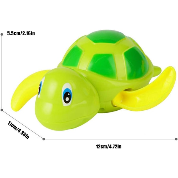 3 st babybadleksaker, uppvridbar sköldpadda för småbarn pojkar flickor, uppvridbar badleksak, vattenleksaker simsköldpadda, pool simsköldpadda