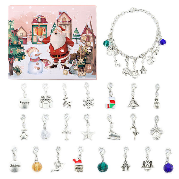 Christmas Countdown 24 Calendar Advent Surprise Blind Box Christmas Bracelet Suit