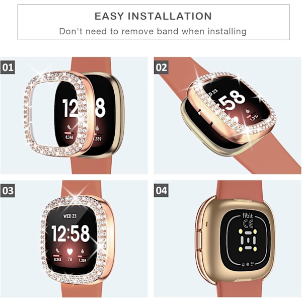 [2Pack] Kompatibel med Fitbit Versa 3 Fitbit Sense Bling