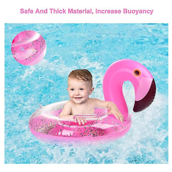 Flamingo Sequin Dyre Liggende Børne Bade Ring