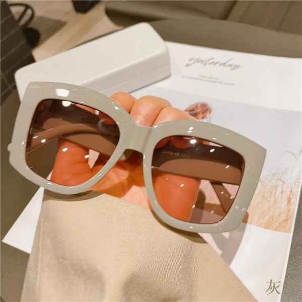 Mukautettu logo karkkiväri violetti punainen sävyt muoti ylisuuret pyöreät aurinkolasit naiset 2024 C6 Oversized Sunglasses