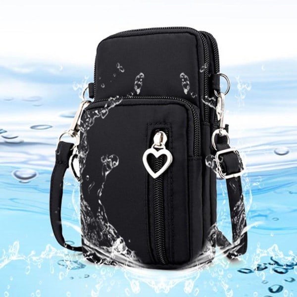 Naisten matkapuhelinlaukku lompakko olkalaukku crossbody musta