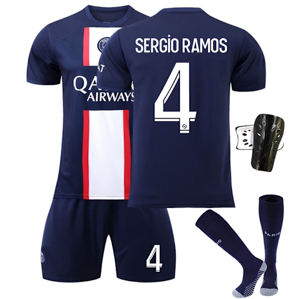 22-23 Paris hjemmebanetrøje nr. 30 nr. 7 Mbappe nr. 10 Neymar fodbolduniformssæt til mænd 2223 Paris Home No. 6 #28