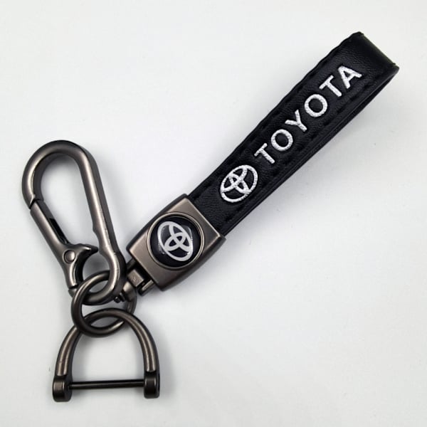 Tilpasset Metal Bil Logo Nøglering - Forretningslæder Nøglering Vedhæng til Mænd Toyota Gunmetal Hardware