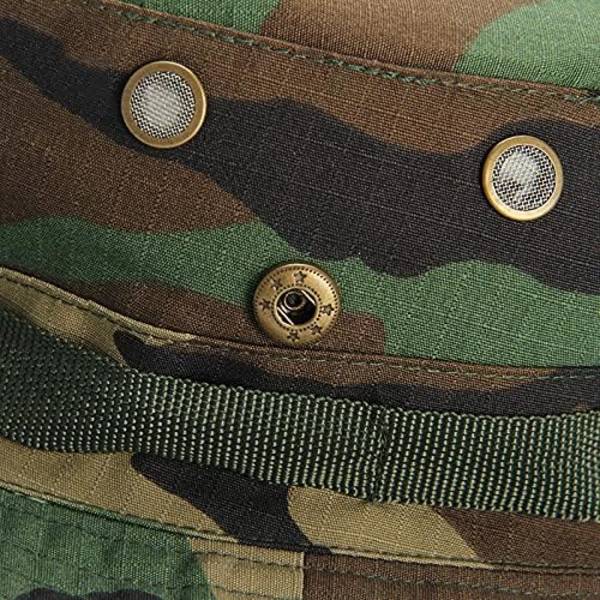 Boonie Tactical Fiskehatt Solskydd Visir Kamouflage för Camping Vandring Fiske Män Unisex WL