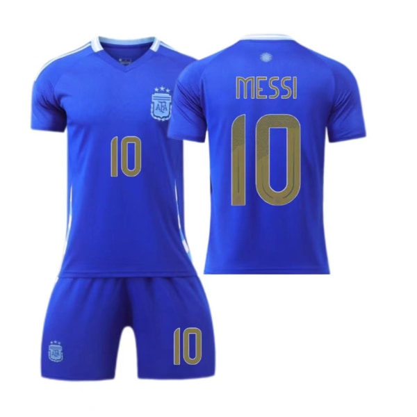 Amerikas cup - Argentinas bortatröja nr 10 Messi nr 11 Di Maria barn vuxen kostym fotboll No socks size 10 28
