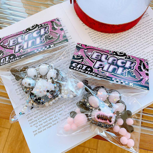 Taba Katt Tass Squishy Leksaker, Kawaii Stressavlastande Klämleksak för Djurälskare Black Pink