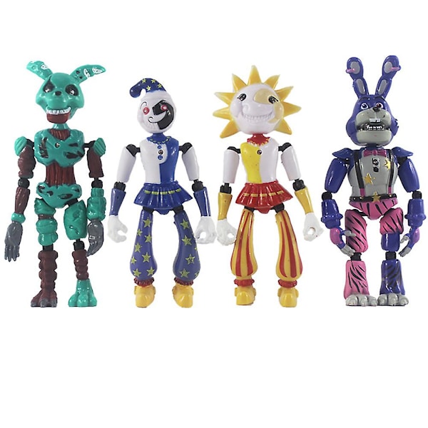 3/4/5 st Fnaf Five Nights At Freddy's Actionfigurer Modell Barn Pojkar Flickor Leksaker Gåvor 4 pcs