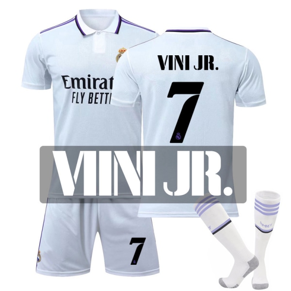 Uusi 22-23 Real Madridin jalkapalloasu miesten nro 10 Modric nro 9 Benzema paita lasten harjoitus- ja kilpailupuvut New size 7+ socks 3XL size 195-205CM height