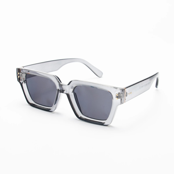 2024 Solglasögon Hela Lyx Anpassade Premium Nyanser Dam Designer Svart Märke Solglasögon Fyrkantiga Solglasögon Herr För Herr C5 Transparent Gray Luxury Fashion Sunglasses