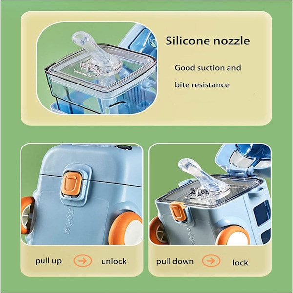 Kannettava Vesi-Muki Bussi-Muodossa, Bussi Vesi Pullo Kawaii Auto Olki Vesi-Muki