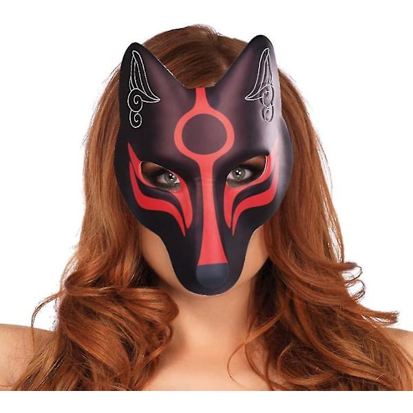 Susimaskit Eläinmaskit 2 kpl Kettu Maski, Halloween Valkoinen Kettu Maski A B