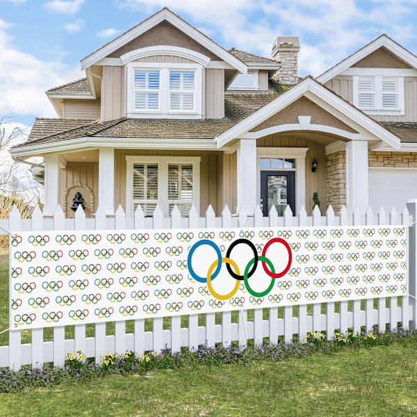 Olympisk Banner 120\"x20\" Ringe Spil Internationale Sports Tema Dekorationer Udendørs