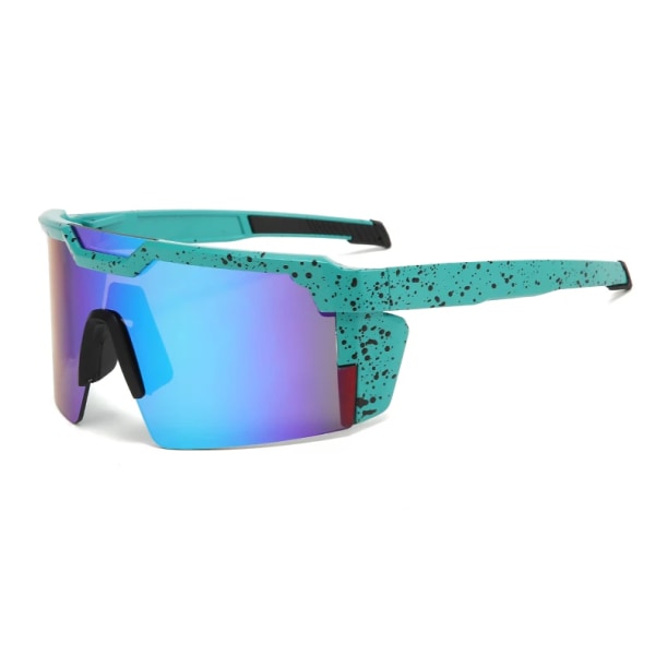 Twooo P16409 Shades Oversized Sports Solbriller Tilpasset Logo UV400 Solbriller Mænd C14 Green / Green R Oversized Sports sunglasses