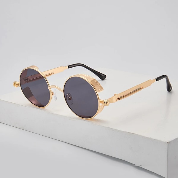 Grossist Anpassade Goda Kvalitet Designer Polarizer Ramar Design Solglasögon Solglasögon 2024 Män Och Kvinnor Brown Steampunk