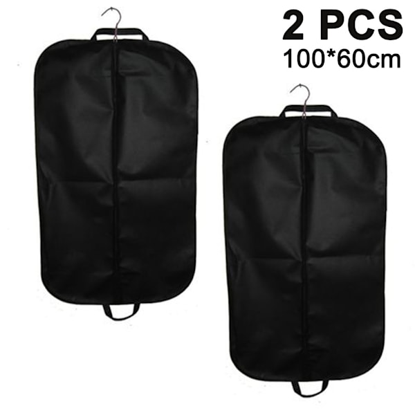 2-pack clothing storage and travel bag, breathable, black