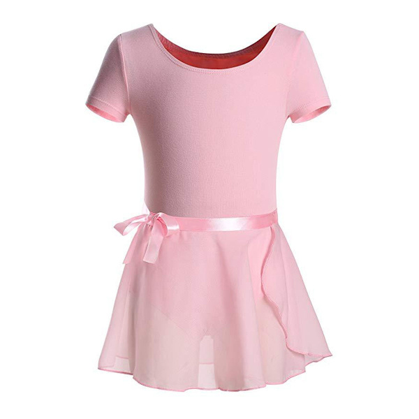 Balett trikå för små flickor Ballerina dans volang långärmad tutu kjol balett gymnastik outfit klänning