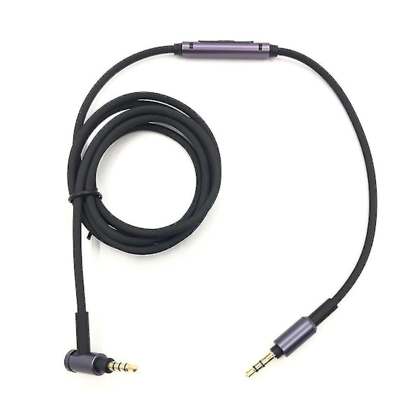 Kabeludskiftning Aux Audiokabel til Sony Mdr-1a Mdr-1abt Mdr-1adac Mdr-1am2 {DB Sort Black With microphone