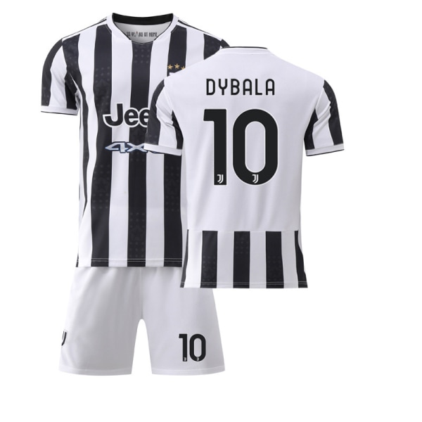 21-22 New Juventus hemmatröja set nr 7 Vlahovic tröja nr 10 Dybala tröja med strumpor 2122 Juventus No.10 XS#