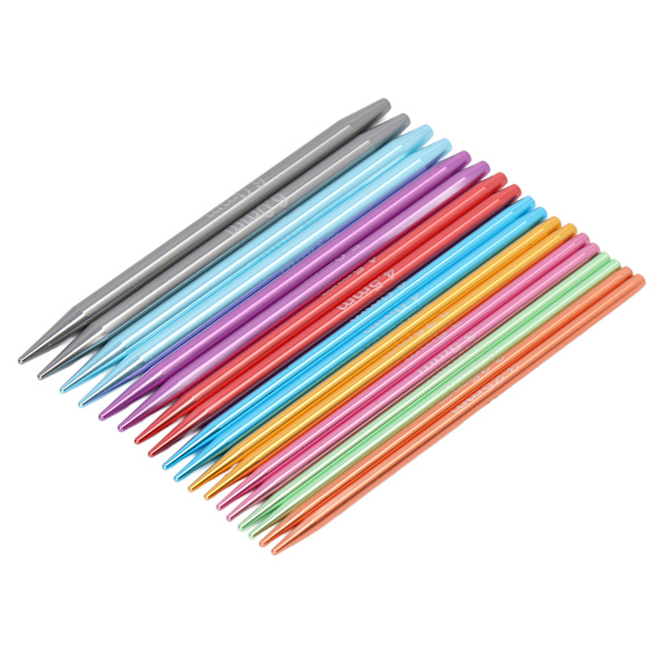 Aluminium cirkulära stickor, 9 storlekar, ergonomisk design, för stickning av tröjor och DIY