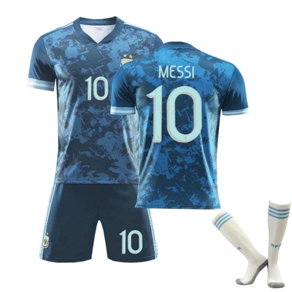 Ny Argentina-drakt 20-21 nr. 10 Messi hjemme og borte Neymar voksen og barns spilluniform Away No. 10 with socks L