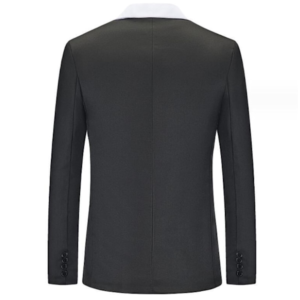 Enkelknäppt Casual Kostymjacka för Män Svart Black XL