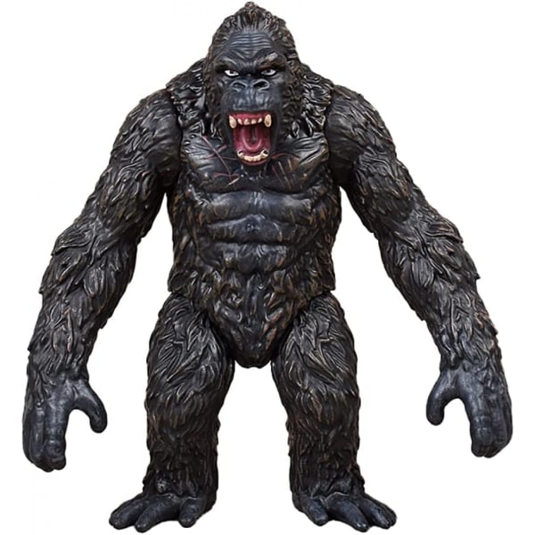 Gang Rörlig Dockleksak Godzilla vs Kong Leksak Skull Island Figur Rörlig Led Simulering Gorilla Modell Samling Dekorativ Present closed mouth