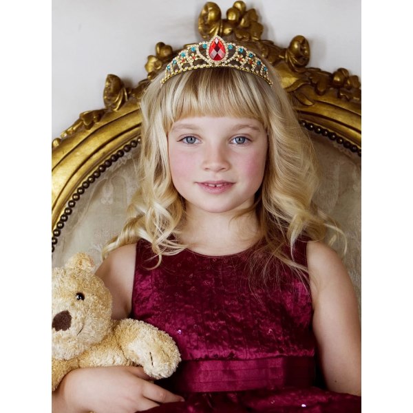 Elena av Avalor prinsessan Tiara för flickor, röd födelsedagskrona för