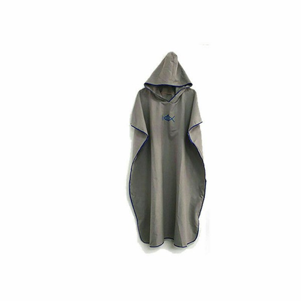 Hupullinen Poncho-Pyyhe Ranta-Takki Uima-Takki Nopeasti Kuivuva Kylpytakki Unisex gray