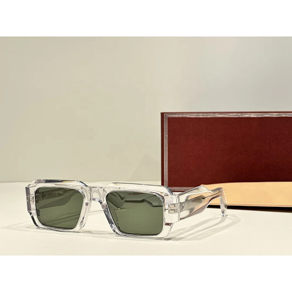 Designer solbriller fra kjent merkevare for menn og kvinner Rektangulære OEM ODM UV400 solbriller retro briller klar innfatning grønne glass khaki green high top quality