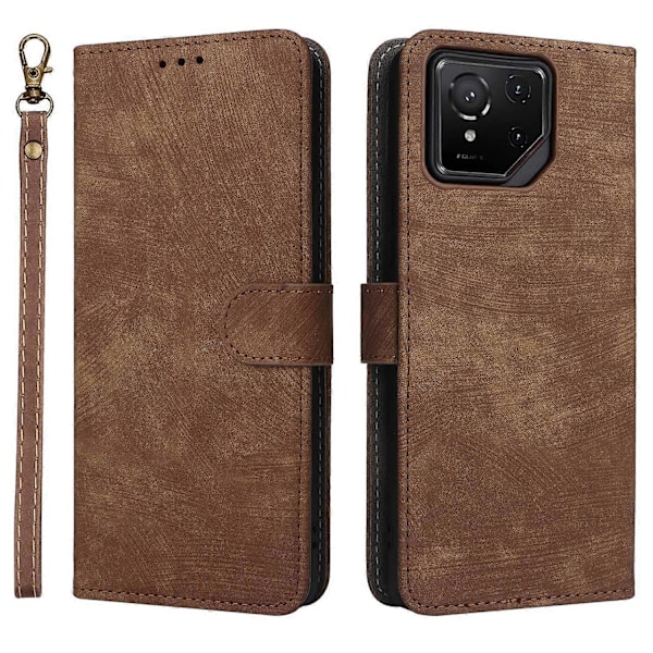 Plånboksfodral för Asus ROG Phone 9 5G/Phone 9 Pro 5G med RFID-skydd, PU-läder, Displaystativ Multicolor(FQ) Multicolor Brown