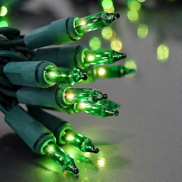 Julemini-lysstreng, 50 LED-lysstreng med UL-certificering Green