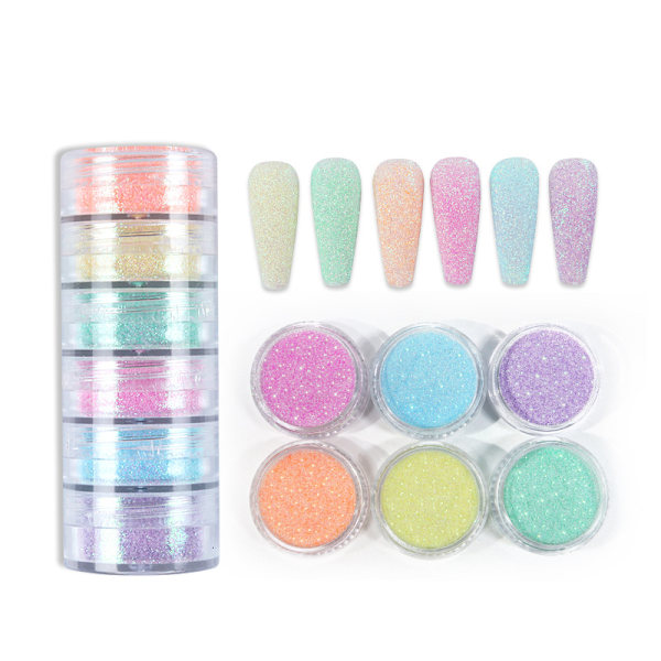 Bottle of colored wool powder Winter glitter sweater Powder sugar powder