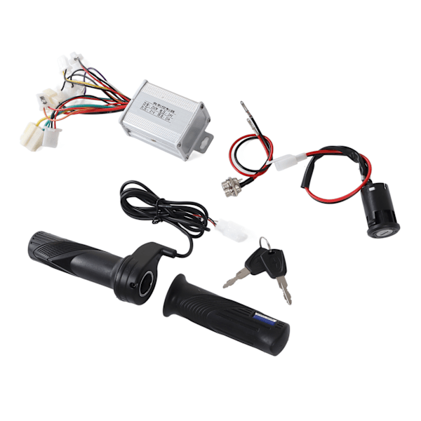 24V 250W Elektrisk Cykel Børstet Controller Gas Twist Grip Kit med Opladningsport Elektrisk Dørlås