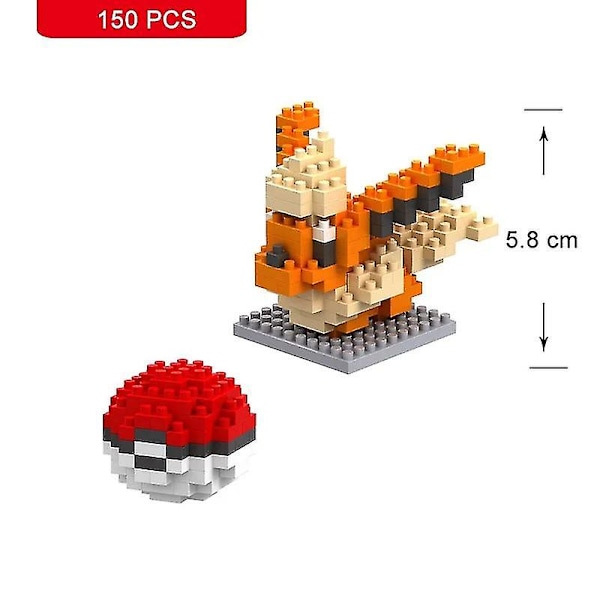 Nano Blocks Små Byggeklodser Pikachu Mursten Model Uddannelsesmæssige Legetøj Til Børn Fødselsdag Mursten Klodser Flareon