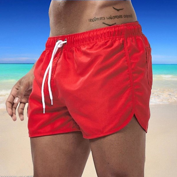 Afkæmpelige Herre Strandshorts Red M