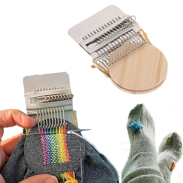 Mini Stop Loom Machine DIY Klädsömnad Liten Loom Liten Make 10-Pin