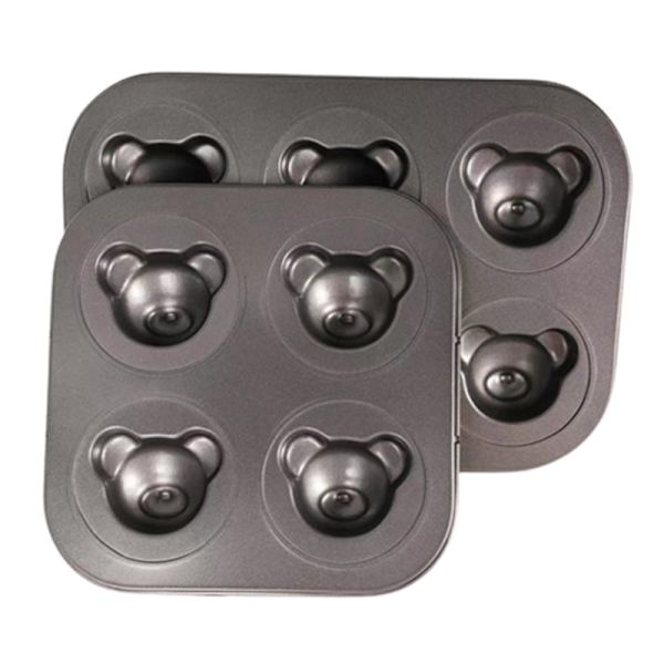 Bjørnebageform Non-stick Kulstofstål DIY e Slikkage M A 6 Hole