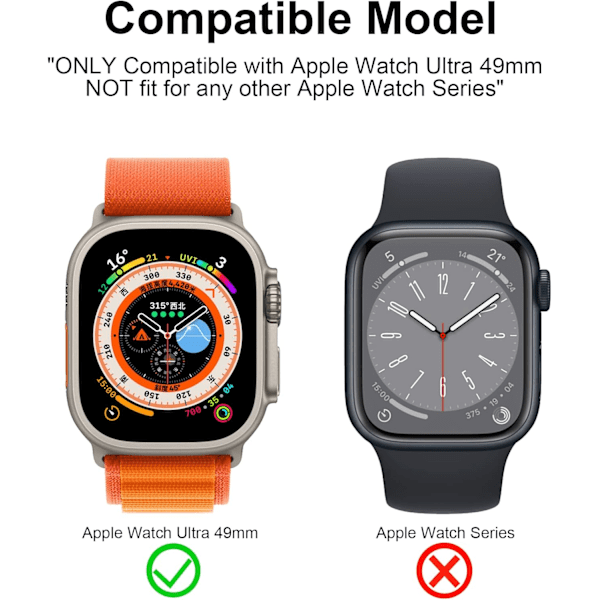 6-pak etui til Apple Watch Ultra 49 mm indbygget skærm i hærdet glas 6-pak 4 6-Pack 4 49mm