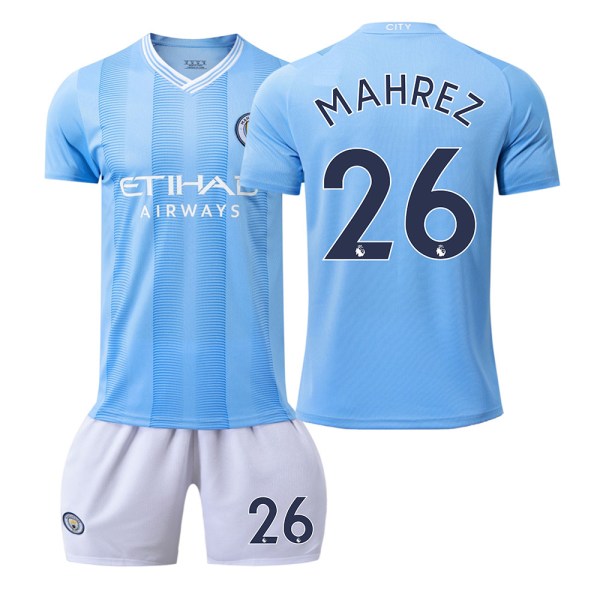 Manchester City hjemmefodboldtrøje 2023-24 nr. 9 Haaland 10 Grealish 17 De Bruyne første udgave Home No. 26 XXL