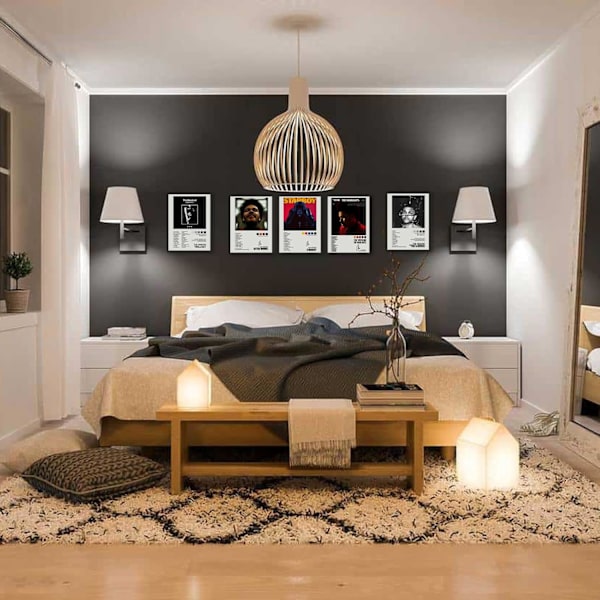Set med 6 The Weeknd-affischer, omslag, musikposters, The Weeknd-albumomslagsmönster, konstdekoration, tryck 20 x 25 cm