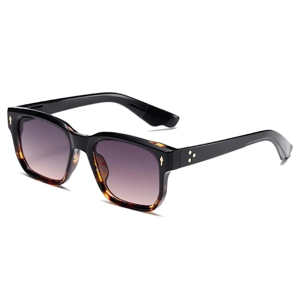 Retro Klassiska Rektangulära Solglasögon Kvinnor Märke Designer Nyanser UV400 Män Gradient Fyrkantiga Nitar Solglasögon c2 Fashion retro sunglasses