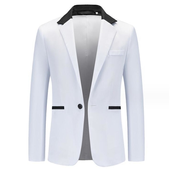 Miesten Yksirintainen Rentoutunut Puku Takki Valkoinen White 2XL