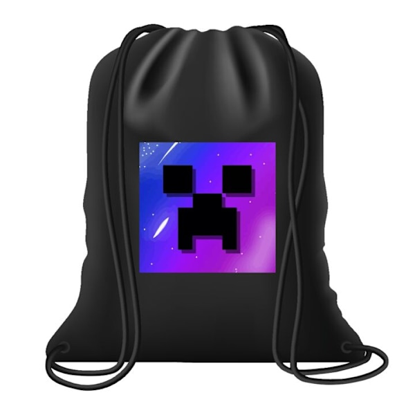 Gym taske Minecraft sort black one size