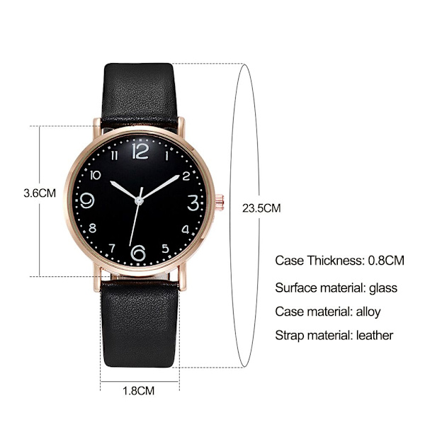 Ur Quartz Armbåndsur Sort Black